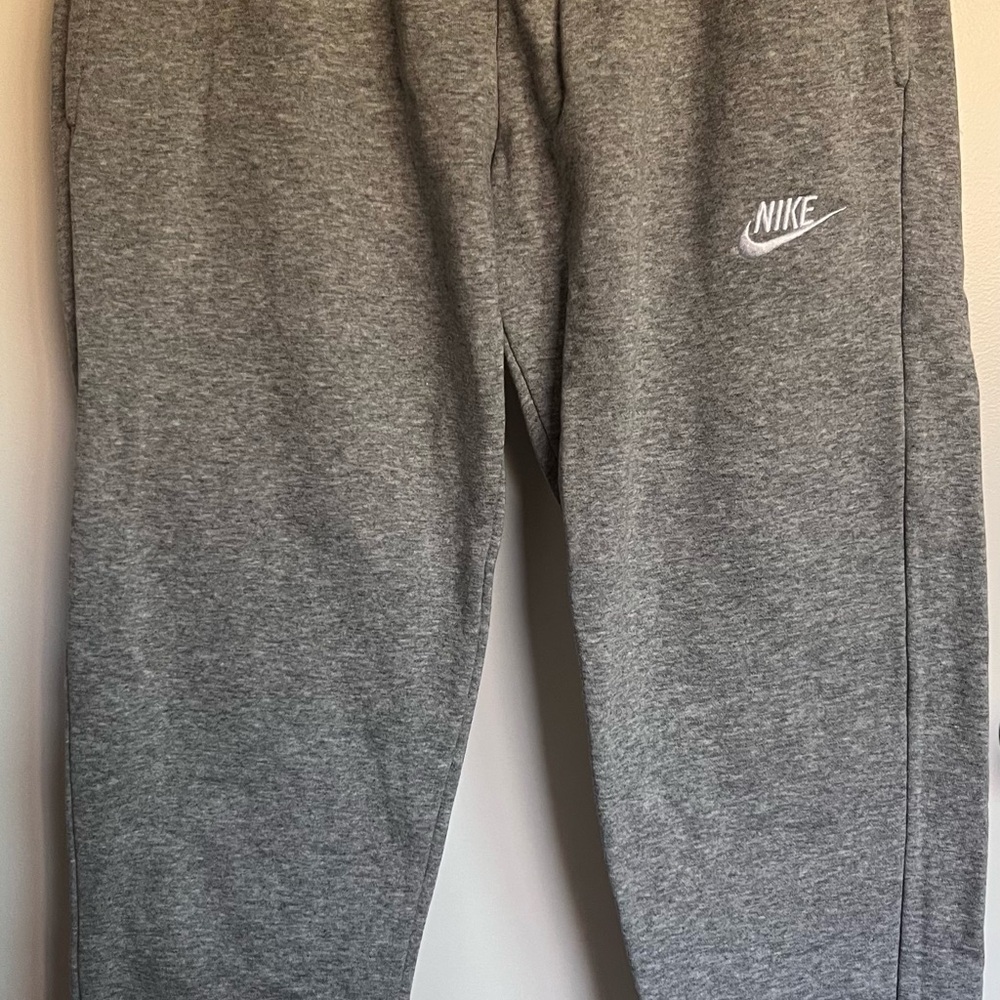 Nike Gray Sweatpants with Signature Swoosh